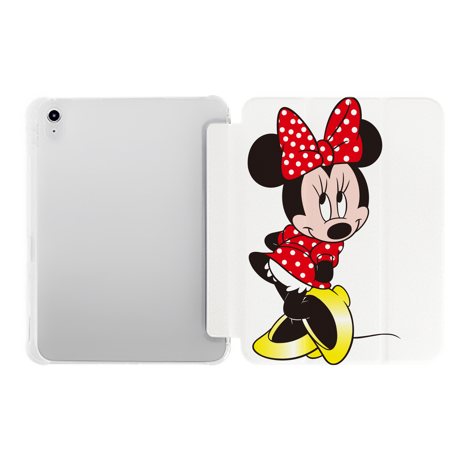 （画像用） ミッキーマウス Mickey Mouse IPad ケース ペン収納付き 三つ折りスタンド PUレザー×シリコン 対応機種9.5/10.5/10.9インチ